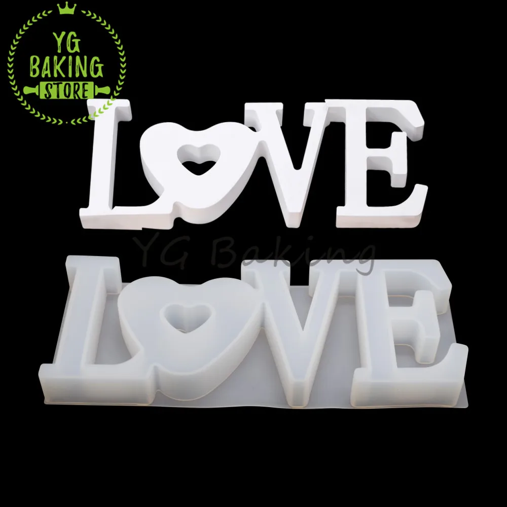 Новое поступление эпоксидная силиконовая форма для торта с надписью Love Heart &amp Home