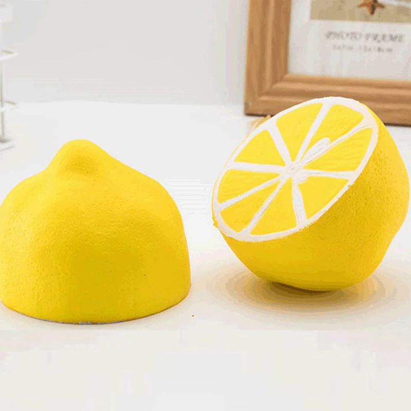 

Фиджет-игрушки, лимон, Сжимаемый, имитация еды, ПУ, медленно Восстанавливающий форму ароматизированный хлеб, Сжимаемый большой фрукт, сняти...