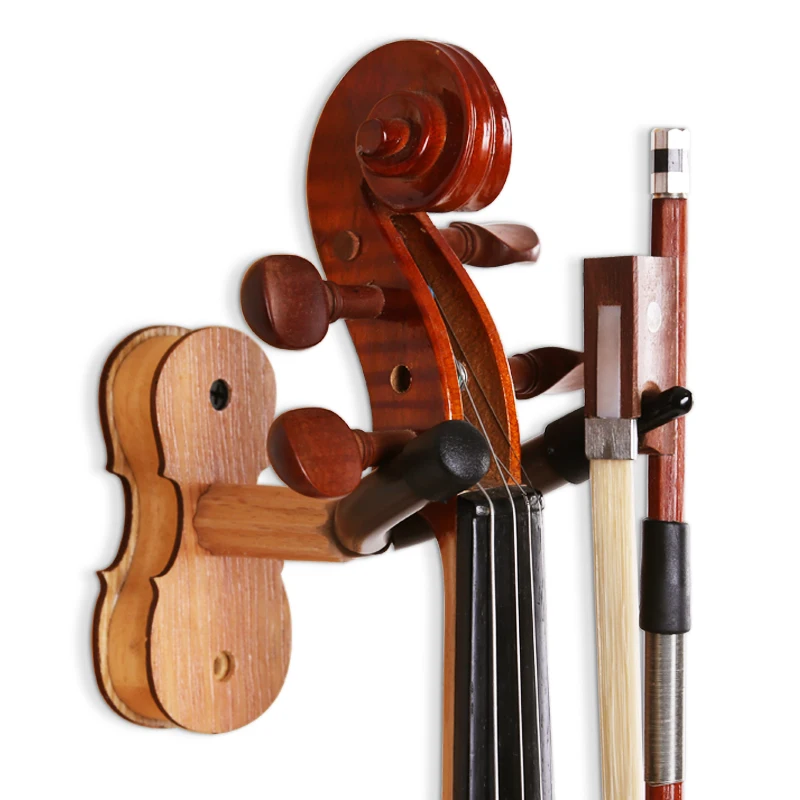 Musical Instrument Display Stand Wooden Base Wall Hanging Hanging On The Wall Violin Hook