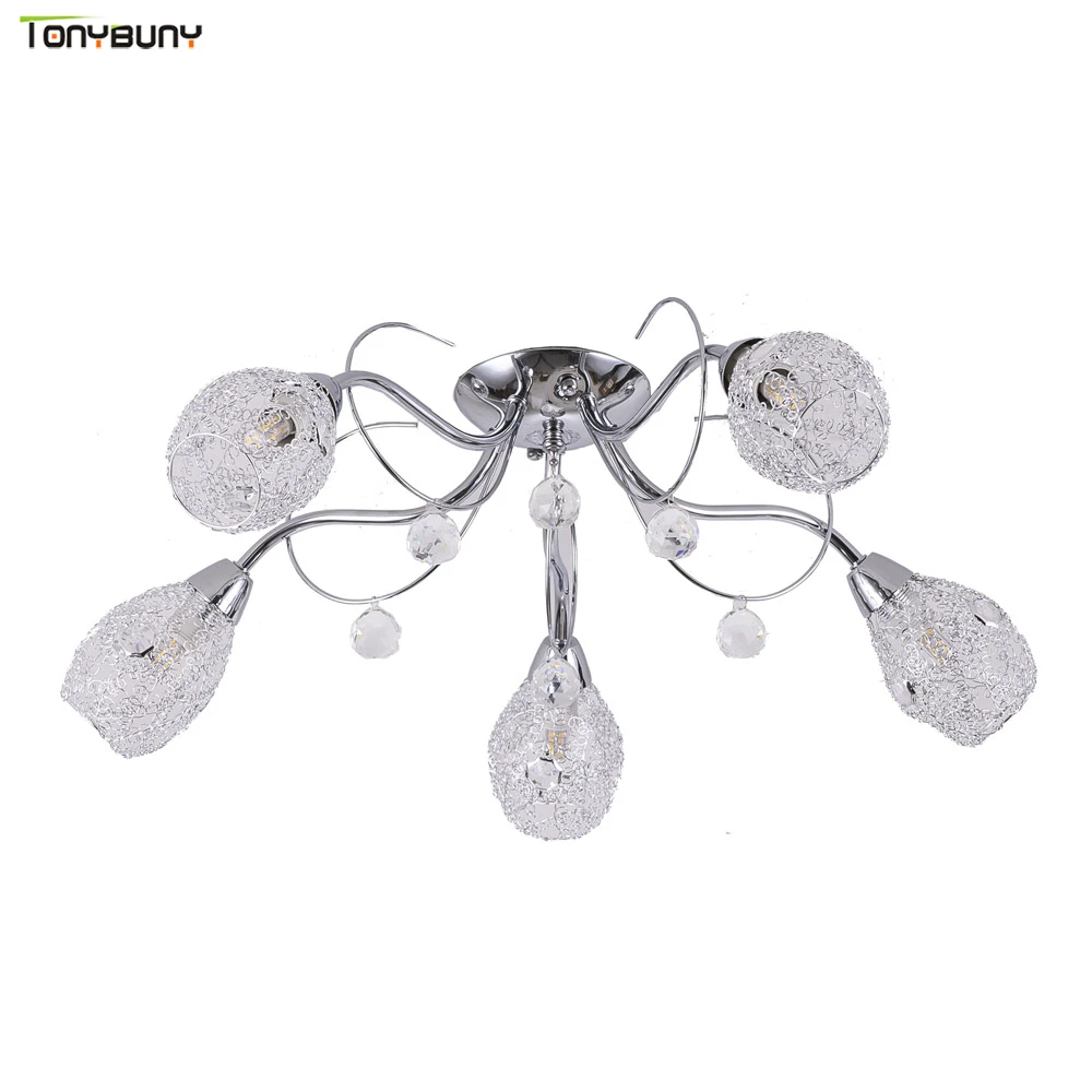 

modern led Chandelier For hotel room clothing store bedroom Home hanging lighting chandeliers 5 heads crystal Chandeliers Lamp
