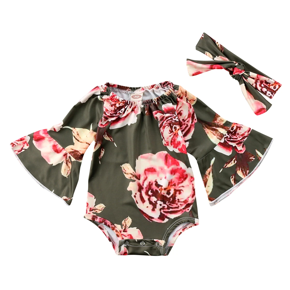 Одежда для новорожденных девочек Осенний комбинезон с длинными рукавами и