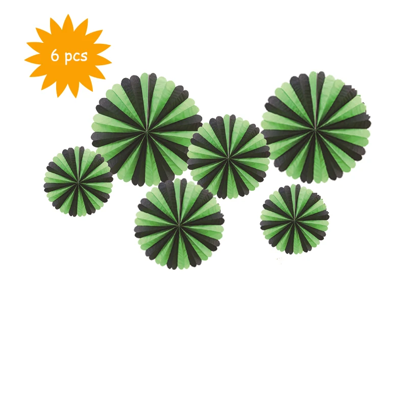 6 шт./компл. Diy Хэллоуин подвесные бумажные вееры набор смешанных цветов оранжевый