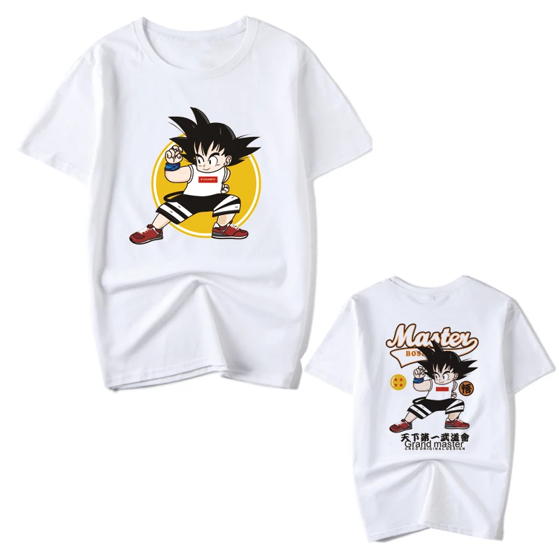 Футболка с принтом Жемчуг дракона Z для мужчин белая Повседневная футболка Гоку