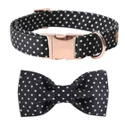 Уникальный Стиль, регулируемый ошейник для собак и кошек ручной работы со съемным галстуком-бабочкой