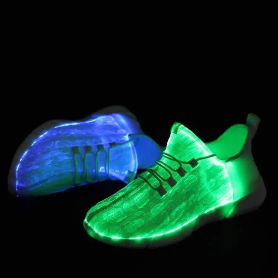 Fiber Optic LED Shoes Light Up for Women Men Flashing Luminous Trainers Festivals Christmas Party | Обувь