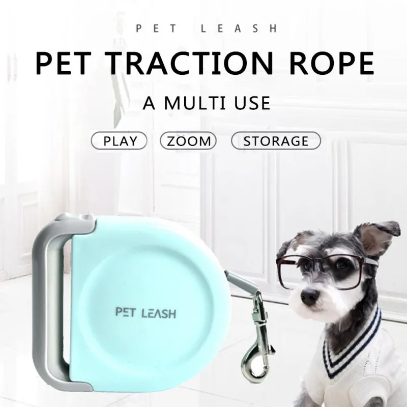 

Pet Leads Automatic Retractable Dog Cat 5m Traction Belt For Chihuahua Puppy Durable Pure Color Traction Rope Pet Supplies