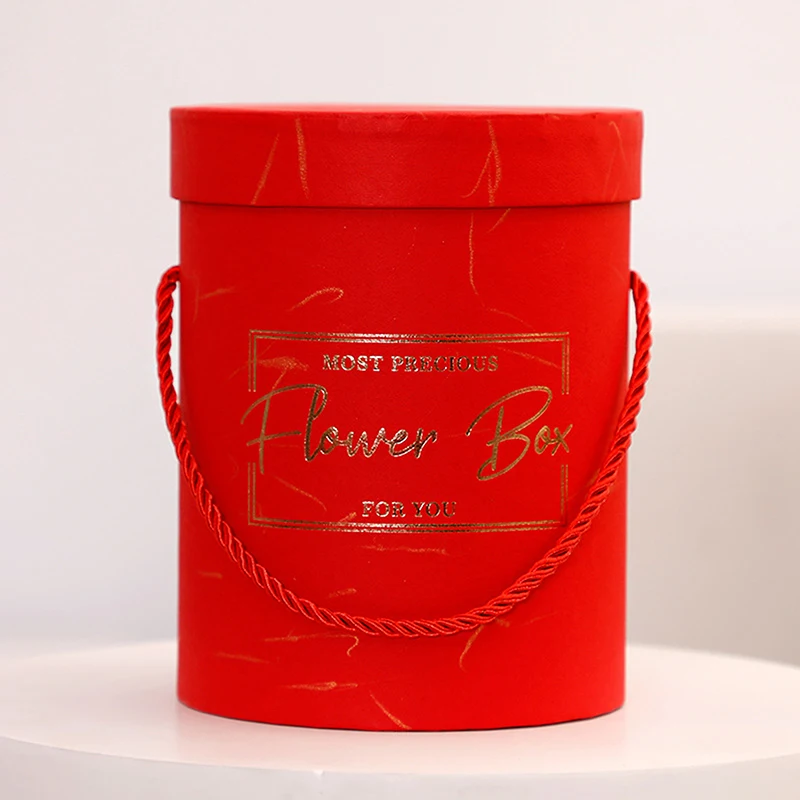 1 шт. портативная Круглая Подарочная бумажная коробка в виде конуса для цветов с