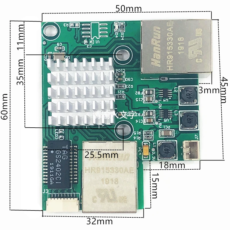 Промышленный модуль коммутатора Ethernet 5 портов неуправляемый 10/100 Мбит/с PCBA плата