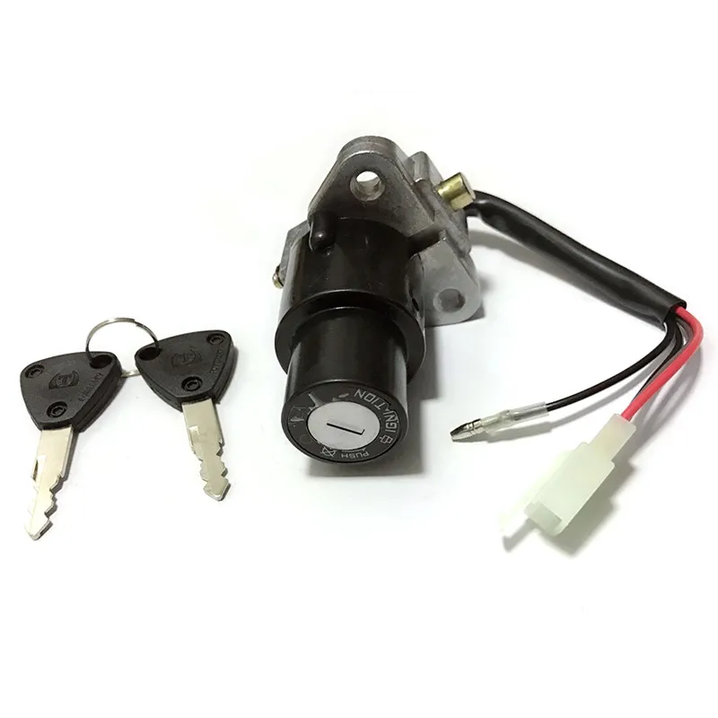 Замок зажигания мотоцикла 3 контакта 2 ключа подходит для DT125 R/TZR250/XT350/XT600|Замки и