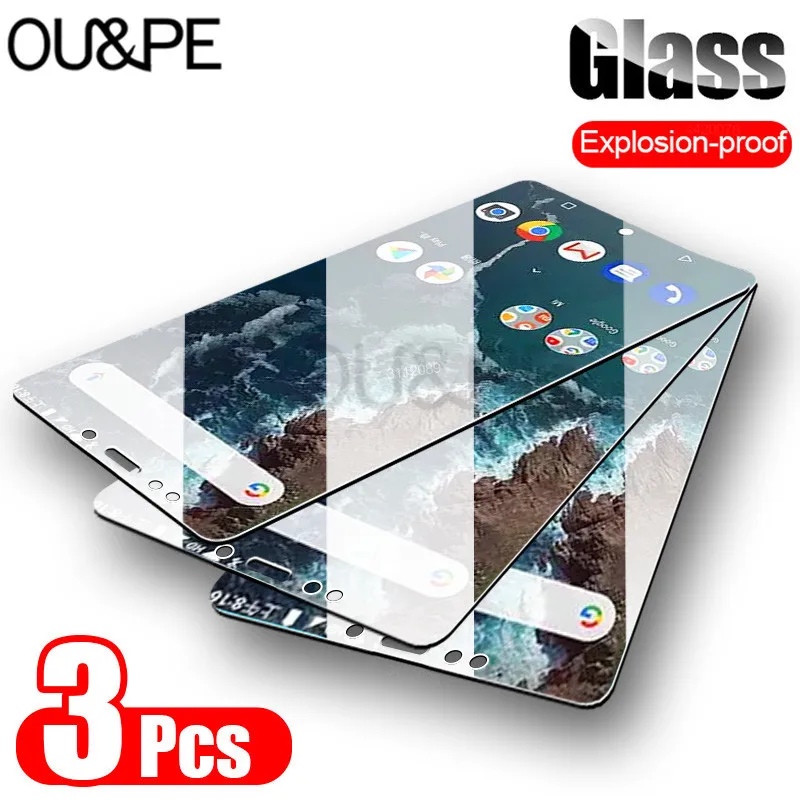 3 шт. полное покрытие закаленное стекло для Xiaomi Mi 8 9 Note 10 SE Lite Защита экрана 5X A1 A2 A3 9T