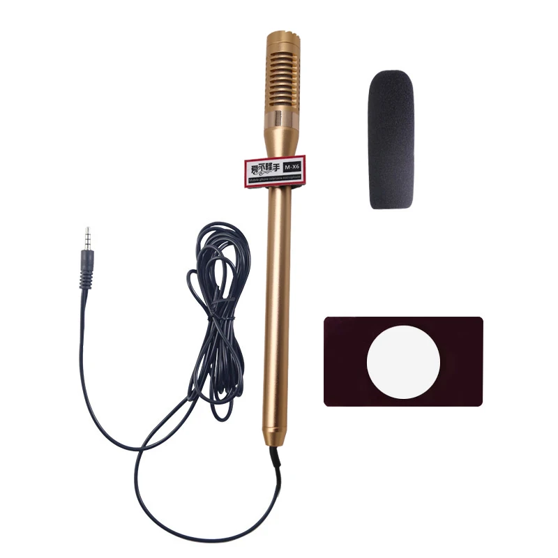 Микрофон для записи интервью микрофон с разъемом 3 5 мм iPhone 6s Plus Se 6 телефонов iPad Air