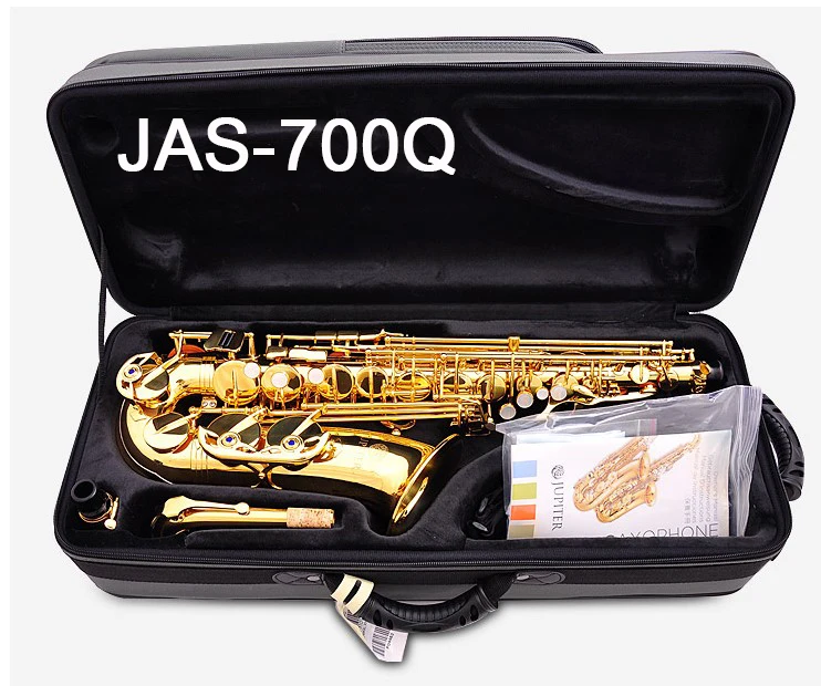 Юпитер JAS-700 саксофон-альт EB Tune латунный музыкальный инструмент Золотая Лаковая поверхность E-flat Sax с футляром аксессуары
