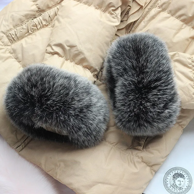 Новинка 100% Зимняя женская манжета из натурального Лисьего меха на руку Модное