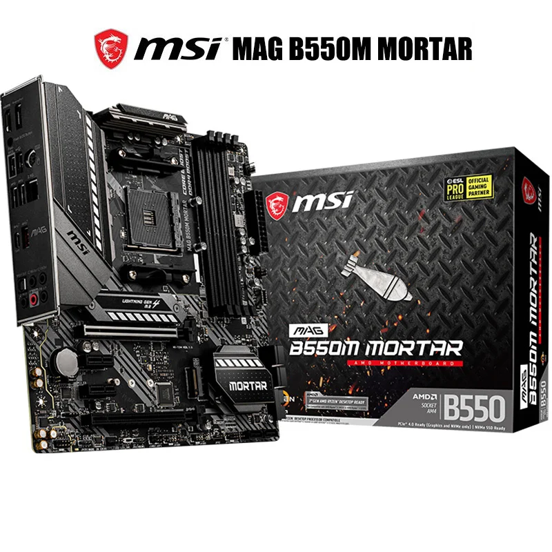 

Original MSI MAG B550M MORTAR Desktop mATX Motherboard Support Ryzen 5600X/5800X/3700X/3600X (AMD B550/Socket AM4) for PC DIY