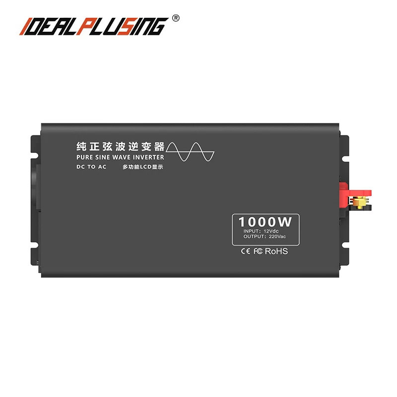IDEALPLUSING 12 В 24 48 60 в 72 до 220 1000 Вт преобразователь синусоидальной волны постоянного