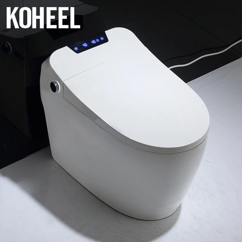 

Умный слитный унитаз KOHEEL, Электронный унитаз с автоматической промывкой, легко использовать в домашней ванной комнате