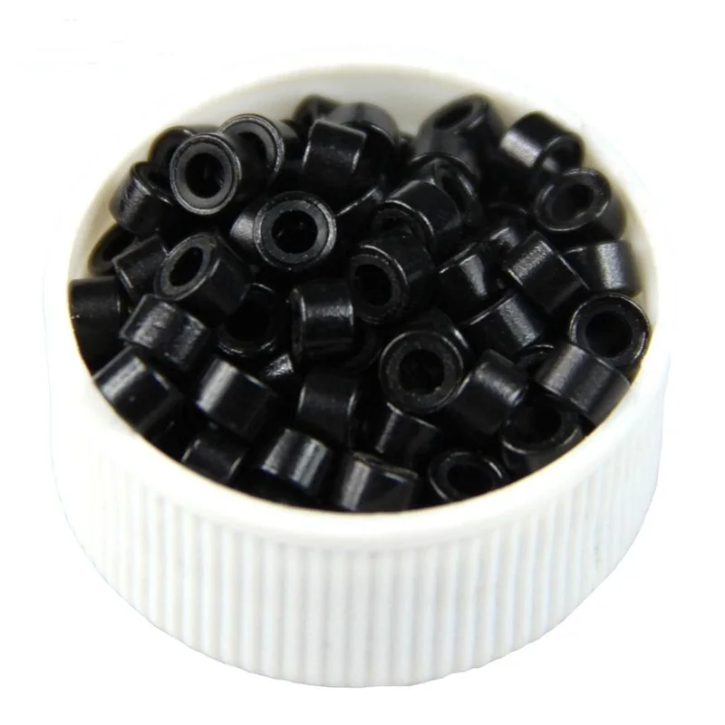 Nano Copper Micro Rings 500 pcs /bag 2.5mm Nano Ring Hair Beads Micro Beads Human Hair Extensions tools 1 bag keratin hair exten