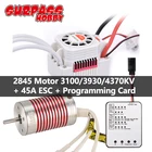 Платиновый водонепроницаемый 2845 4370KV 3930KV 3100KV бесщеточный двигатель 45A ESC программируемая карта для Wltoys 12428 P601 114 112 RC Car