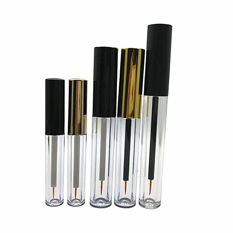 2ml 4ml Mini Cosmetic Empty Eyelashes Tube Eyeliner Vials Bottle Makeup Organzier Container With Brush Plugs Make Up Tube