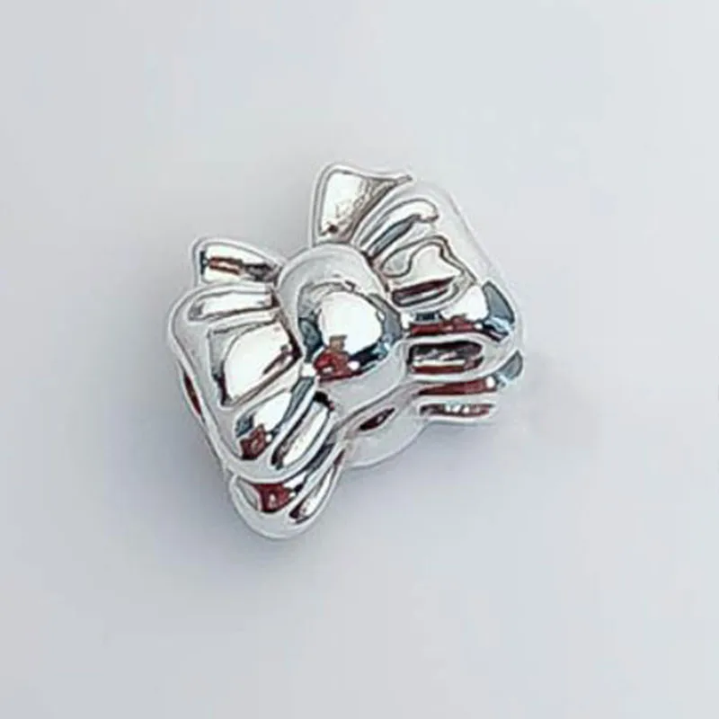 

100% 925 Sterling Silver Bead Silver Bow Beads Fit Pandora Women Bracelet & Necklace Diy Jewelry