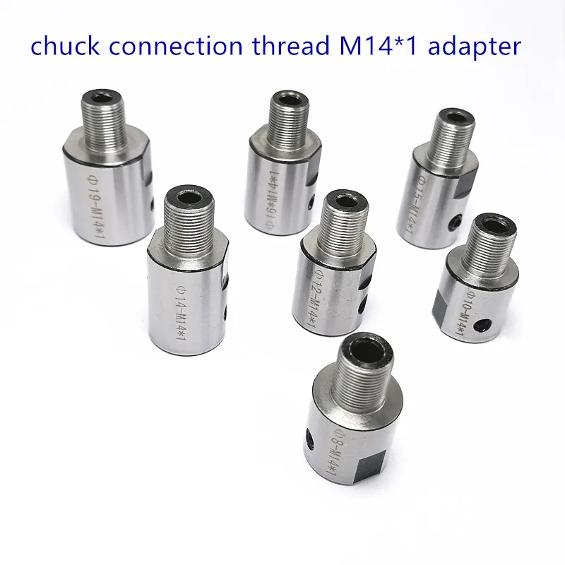 8/10/12/14/15/16/19mm M14 adapter M14*1 Connecting rod Connector Bushing For woodworking chuck Lathe Bench Mill DIY M14 adapter