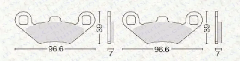 3 пары полуметаллические передние и задние тормозные колодки без асбеста для Polaris