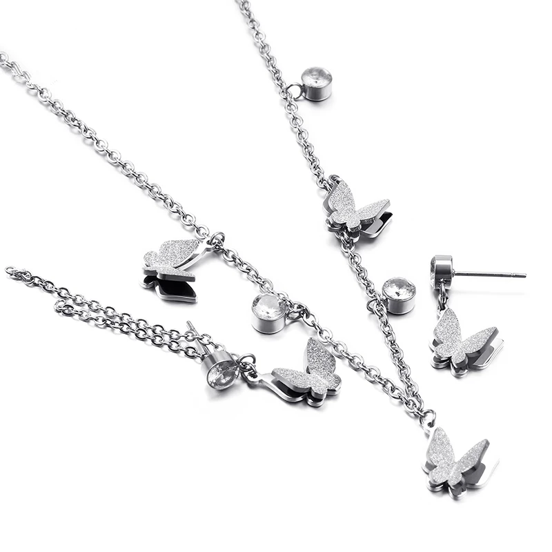 Турецкая Золотая подвеска в виде стрекозы ожерелье и серьги ювелирные наборы