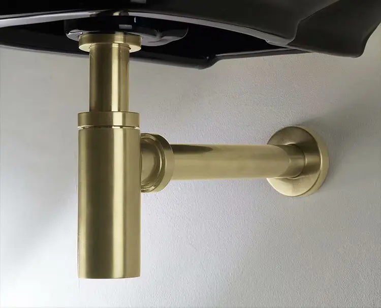 Античная бронзовая сифонная ловушка для бутылок смеситель раковины P-ловушка