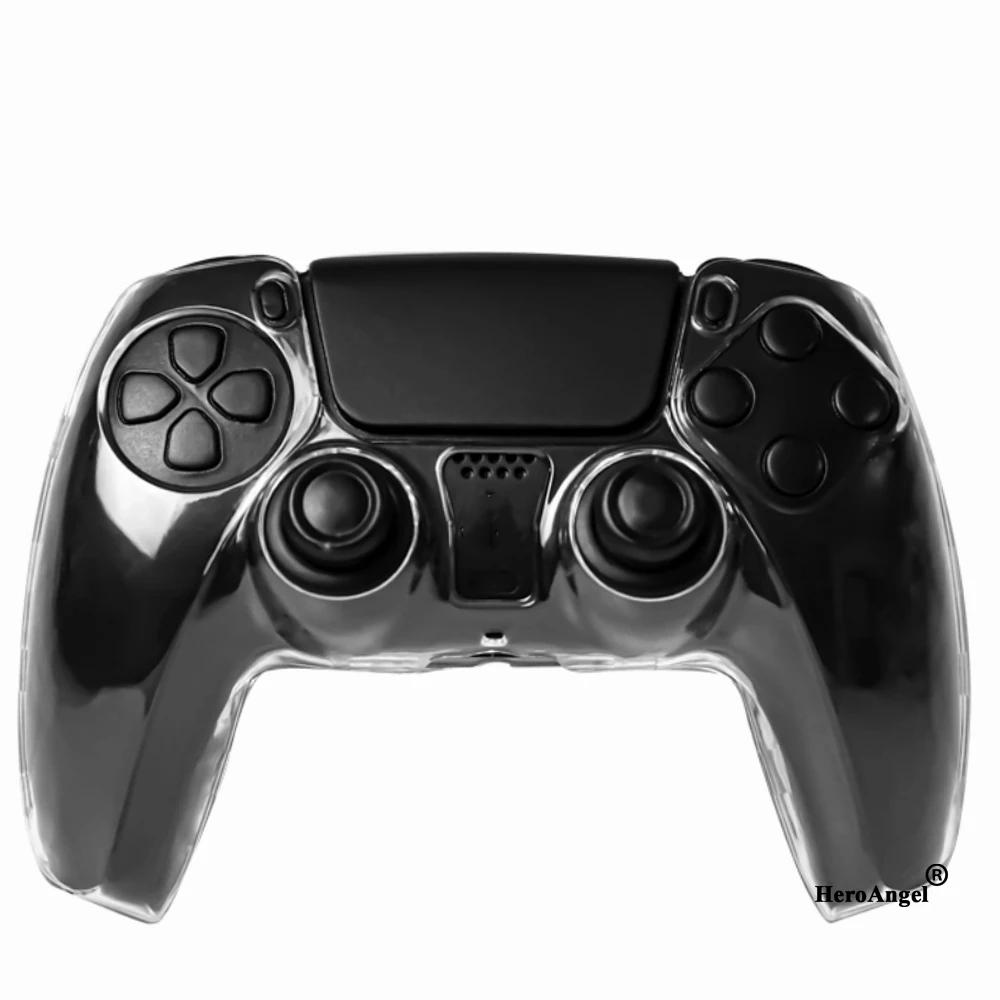 Прозрачный жесткий чехол защитный для Sony PS5 противоскользящий ПК геймпад игровой