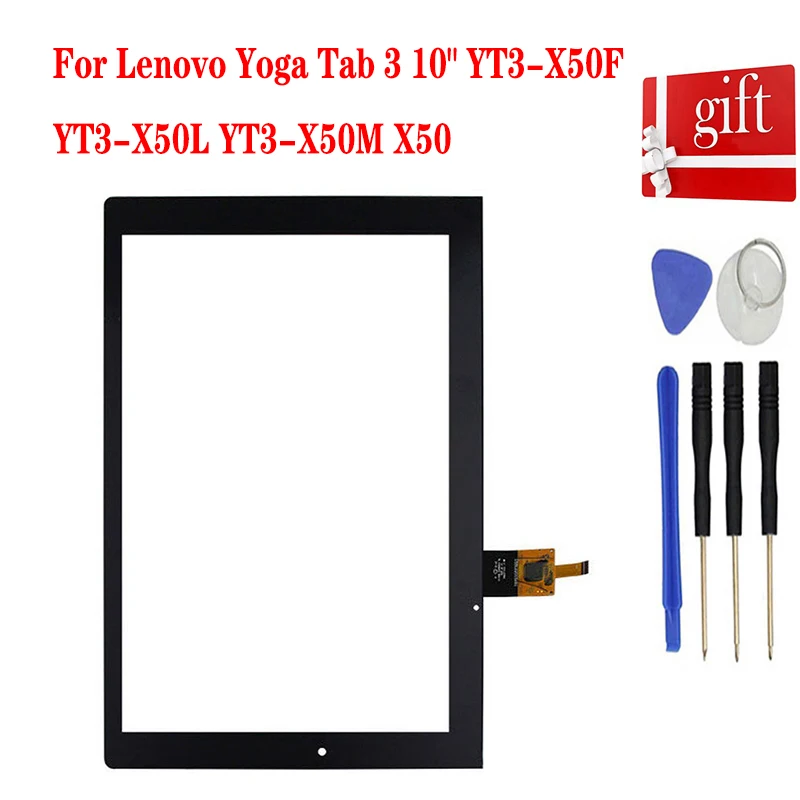 

10.1" For Lenovo Yoga Tab 3 10" YT3-X50F YT3-X50L YT3-X50M YT3 X50 front touch screen glass digitizer sensor NO LCD