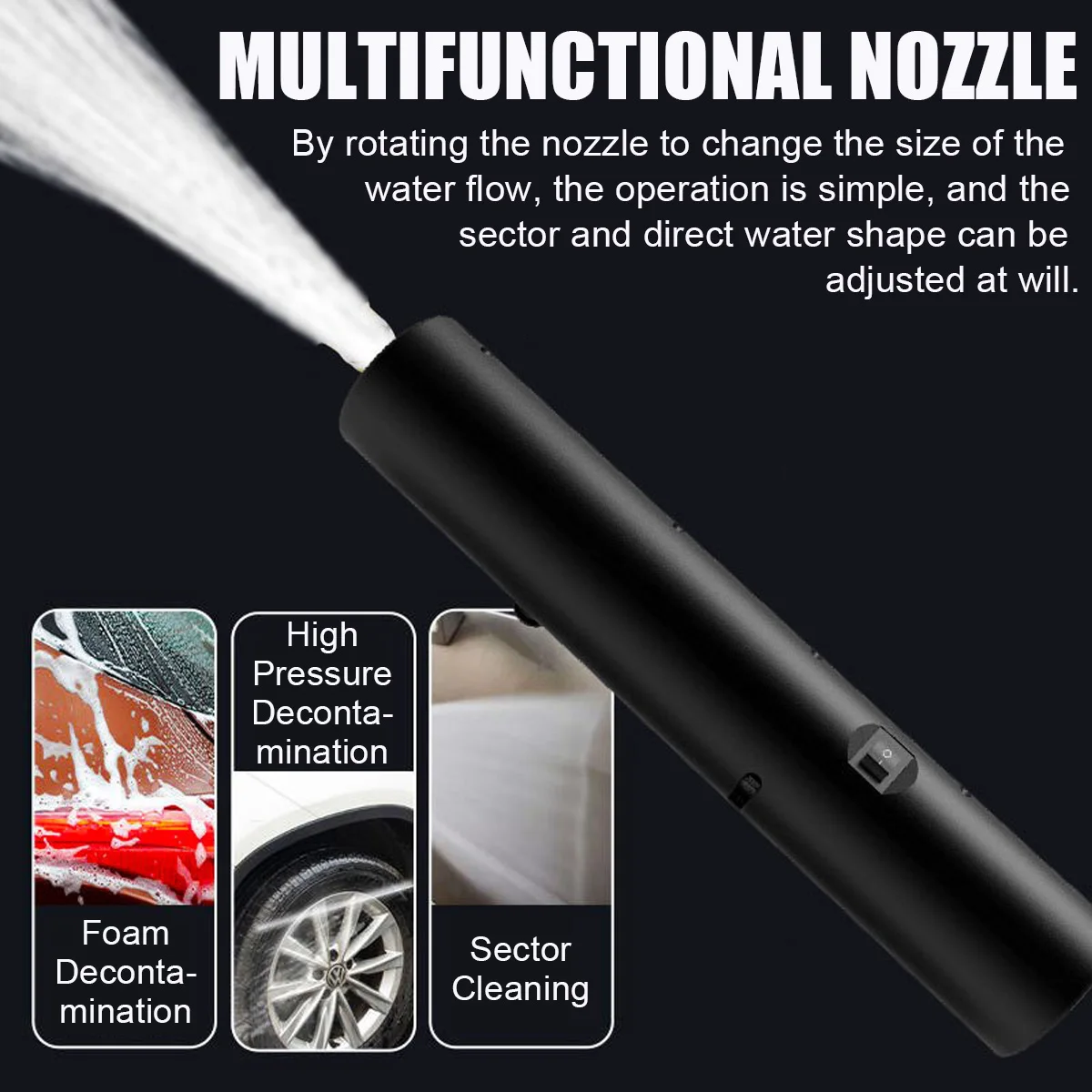 Дешево 50 бар, 1000 Вт, портативная беспроводная лампа высокого давления с литий-ионной батареей 10000 мАч, 4 л/мин, Электрический очиститель воды для авт...