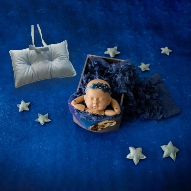 

9 Pcs/Set Infants Newborn Photography Props Baby Posing Square Pillow+Stars Kit