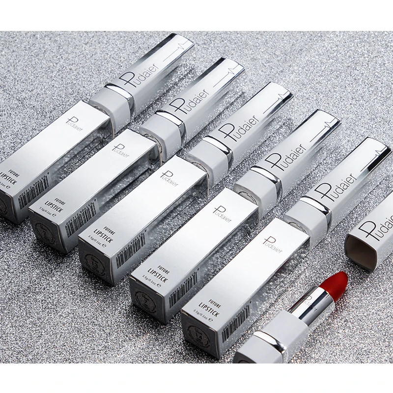 Профессиональный макияж губ водостойкая Мерцающая губная помада долговечный