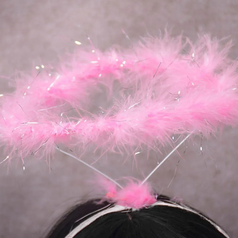 Аксессуары для волос для женщин Ladied Fluffy Halo ангельская головная повязка сказочное нарядное платье резинки для волос ободок для вечеринки новые аксессуары для волос