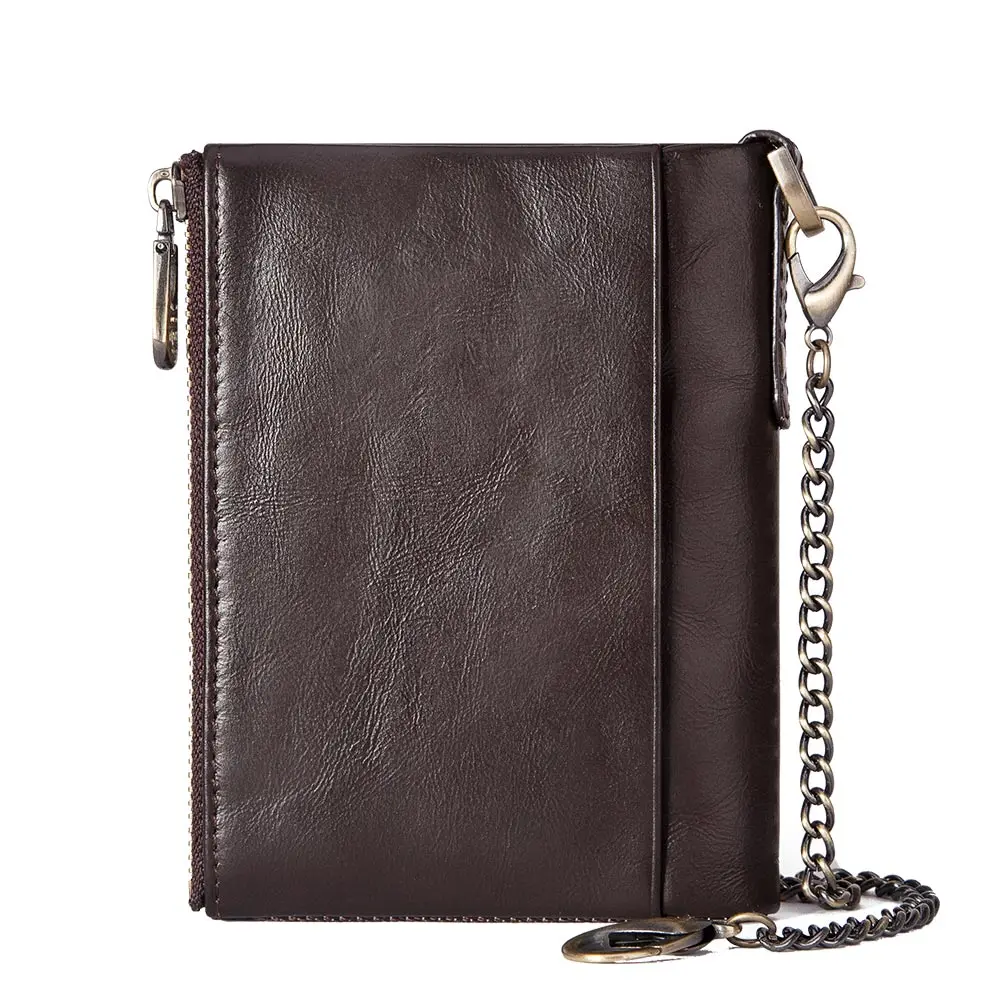KAVIS 100% Genuine Leather Men Wallet Quality Purses Coin Purse Male Small Portomonee Rfid Walet Pocket Money Bag New for Boys | Багаж и