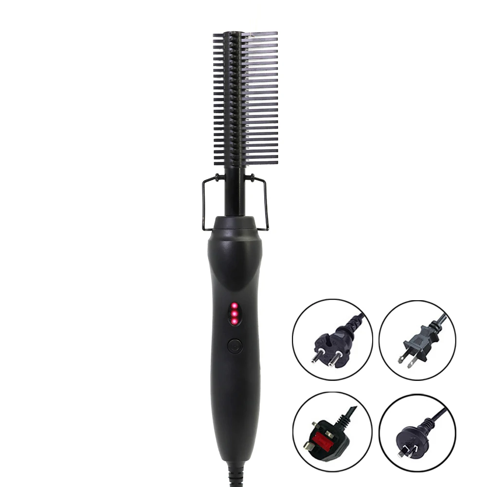 

Pro 2 In 1 Hairbrush Straightener Curler Portable Anti-Scald Wet Dry Heating Comb Electric Blow Brush Hairdressing Styling Tool