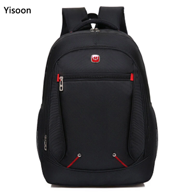 Мужской нейлоновый рюкзак черный водонепроницаемый для ноутбука 15 6 дюйма книг