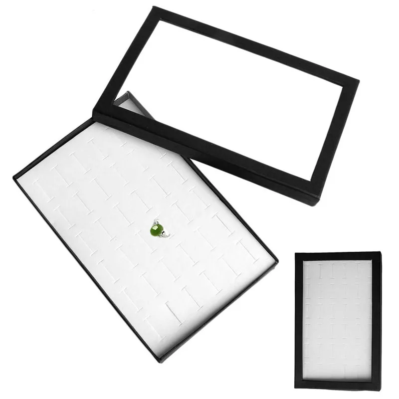 

36 Slots Ring Jewelry Display Storage Box Tray Showcase Organiser Earring Holder