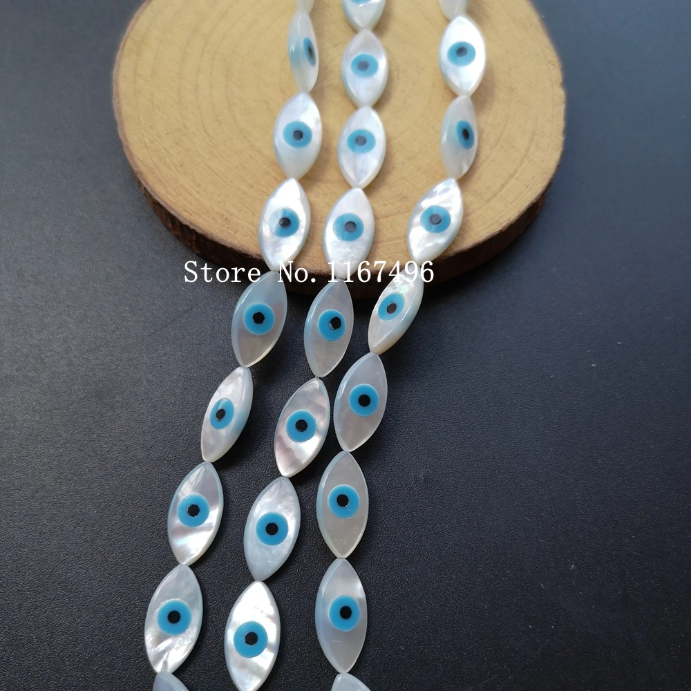 100 шт./лот 8x16 мм бусины из натурального маркиза синего цвета Перламутровые Бусины