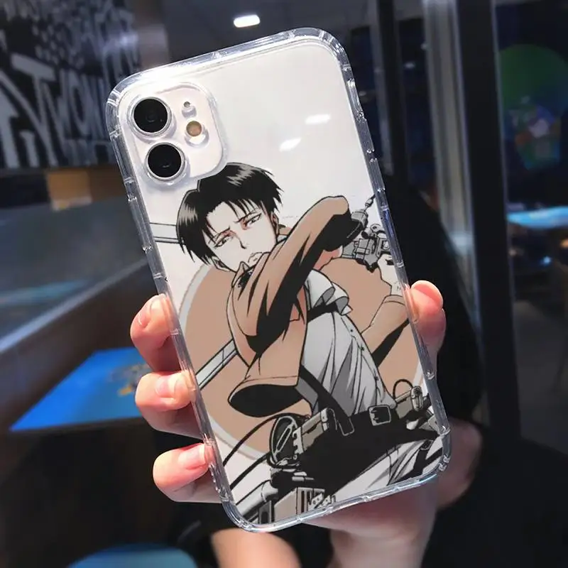 

Attack on titan hot anime Phone Case Transparent for iPhone 11 12 mini pro XS MAX 8 7 6 6S Plus X 5S SE 2020 XR