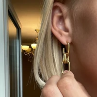 earring for woman stainless steel chain earrings 2021 trend simple chain drop earrings korean brincos exaggeration earrings gift