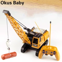 wireless remote control engineering vehicle track simulation wireless hanging tower 12 channel crane light music childrens toys