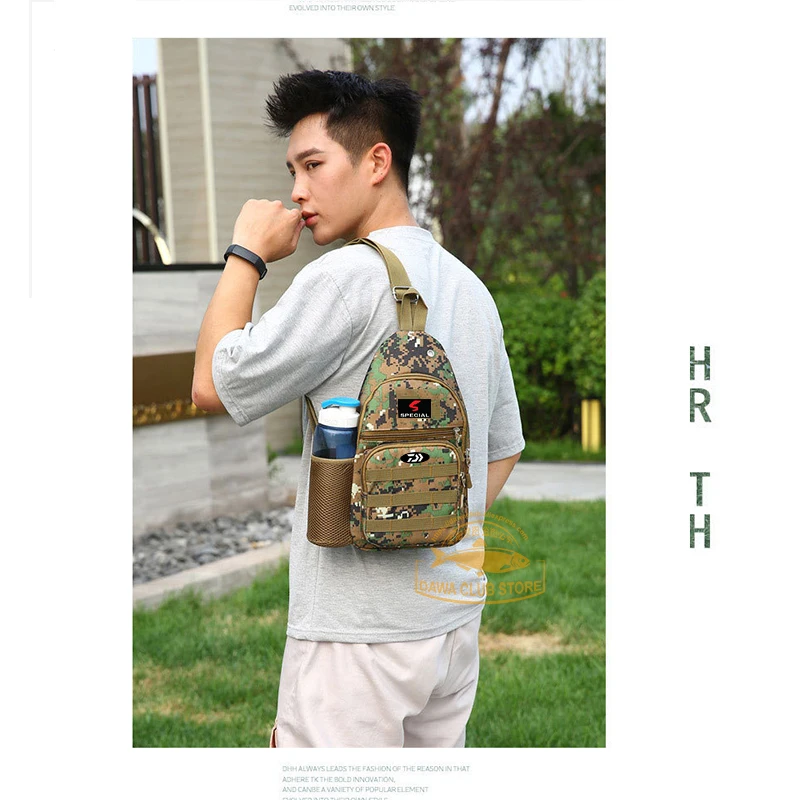 

2020 Daiwa Men's Waterproof Fishing Camouflage Chest Bag Riding Outdoor Sports Convenient Oblique Hanging Casual Shoulder Bag