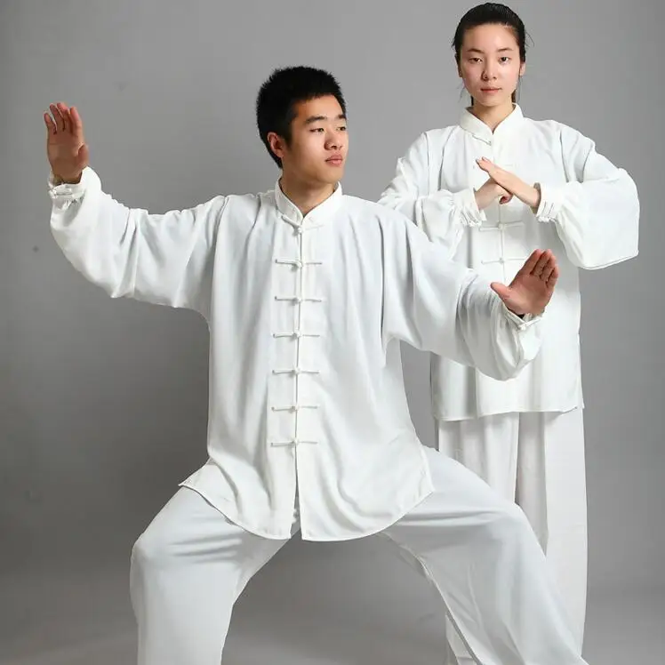 

Traditional Chinese Clothing 14 Color Long Sleeved Wushu TaiChi Men Uniform Suit Uniforms Tai Chi Exercise Clothing