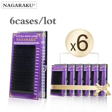 NAGARAKU All Size 6 Cases  C D CC DD Curl  Faux Mink Eyelashes Extension  Individual Eyelashes  Artificial Fake False Eyelashes