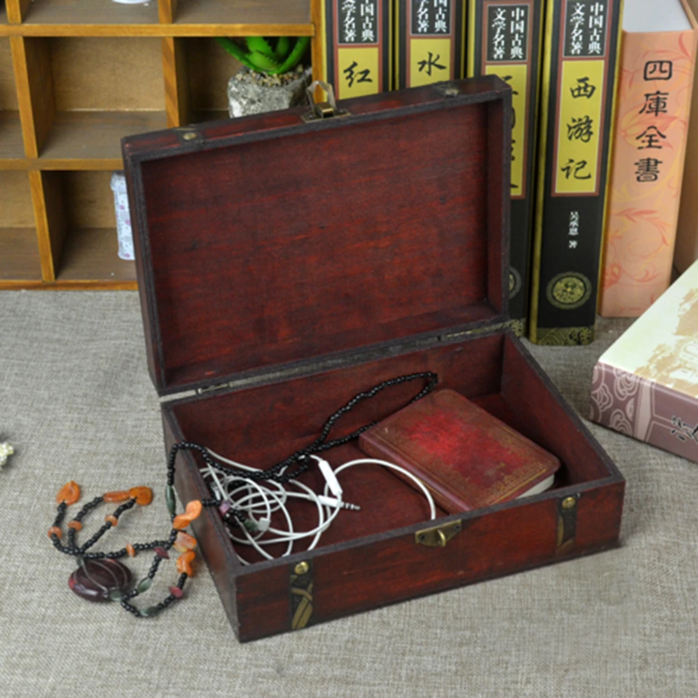 1 шт. винтажный деревянный ящик для хранения с сокровищами складной органайзер
