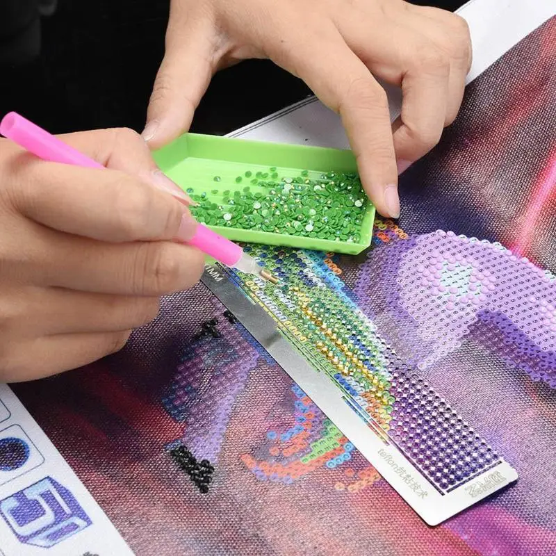 1 шт. линейка из нержавеющей стали с алмазным рисунком для DIY швейная ткань