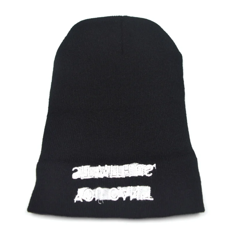 Вязаная шапка унисекс для взрослых женская вязанные шапочки с вышивкой зимняя