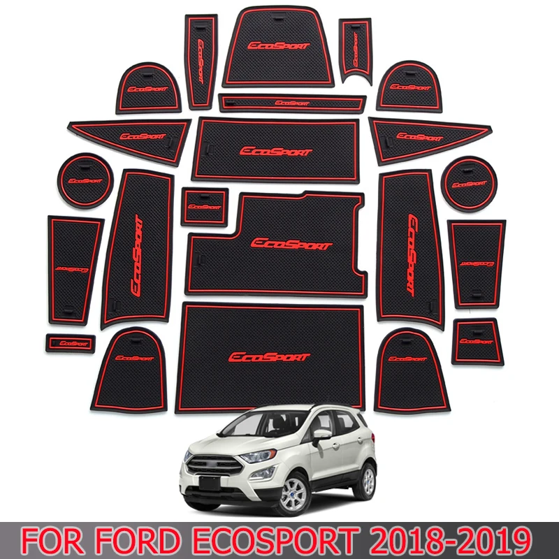 

Нескользящий коврик для подставки под воду для Ford Ecosport 2018-2019 слот-коврик для двери