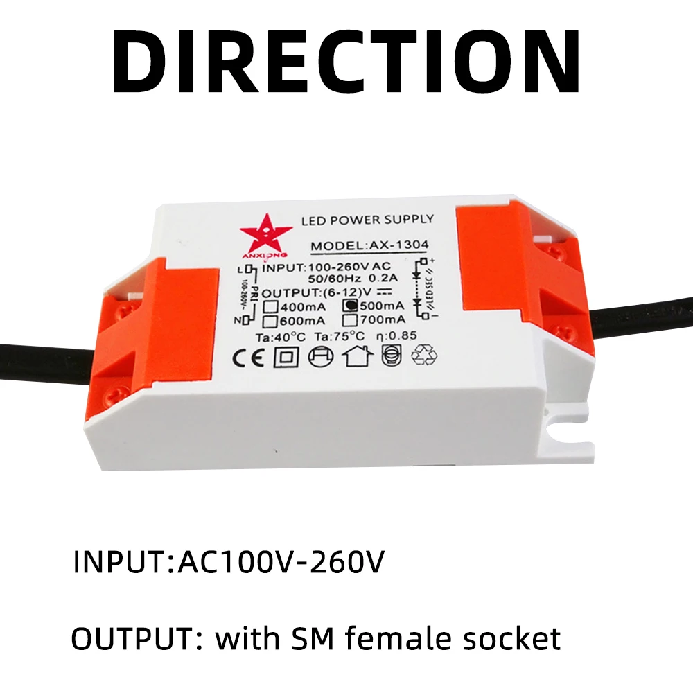Светодиодный источник питания AC110V AC220V 250mA 350mA 500mA 720mA 1050mA с драйвером постоянного